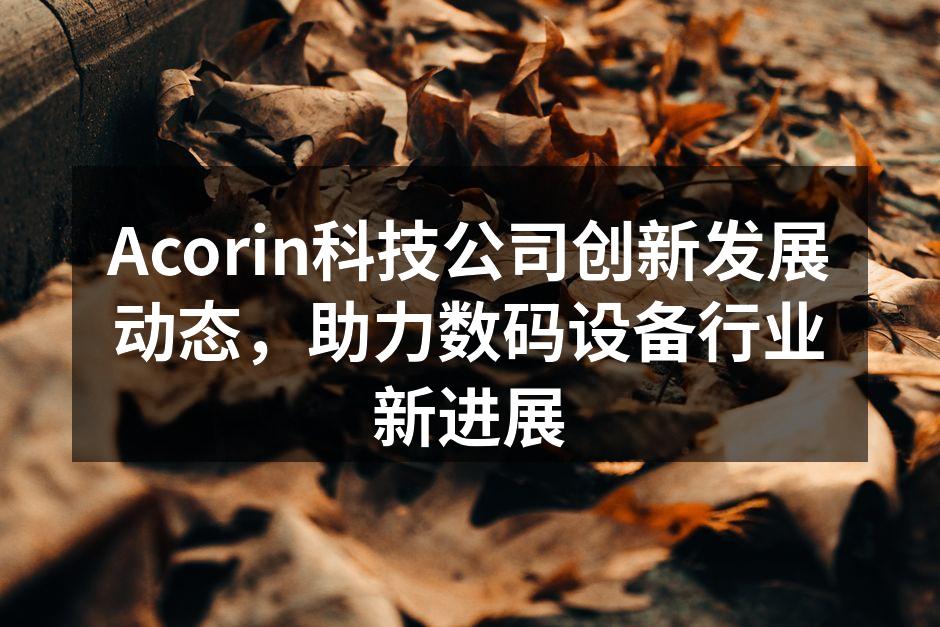 Acorin科技公司创新发展动态，助力数码设备行业新进展